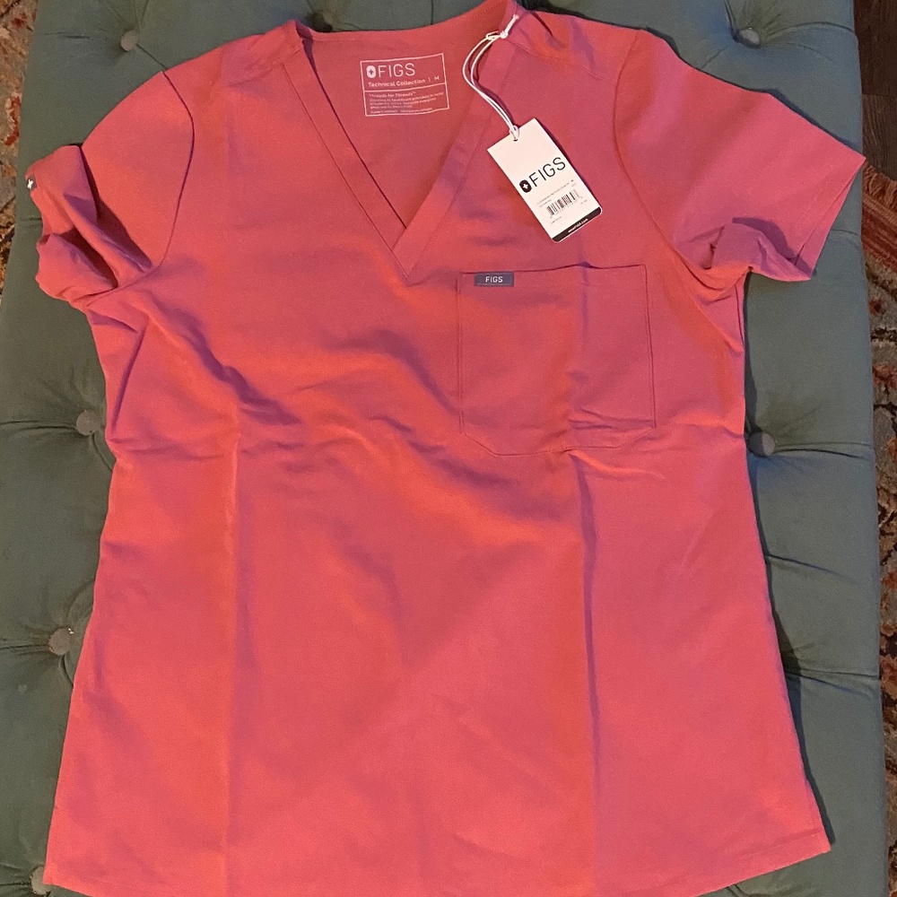 FIGS SCRUB TOP ……… BREAST CANCER AWARENESS EDITION